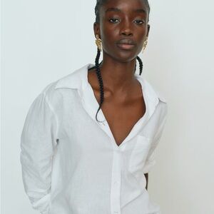 NWT H&M Linen Blend Shirt